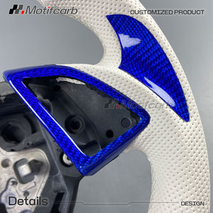 Volant de direction personnalisé en fibre de carbone bleue avec LED pour Chevrolet Camaro 2016-2026 ZL1 1LE 1SS 2SS Coupé, accessoires de voiture - Product Image 4