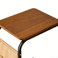 Table basse mobile moderne à double rangement, en bois massif écologique, design personnalisable pour salon et maison