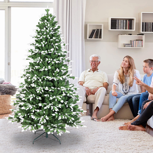 Árbol de Navidad Artificial con Puntas Blancas de PE y PVC, con Base, para Decoración del Hogar (Envío desde EE. UU.) - Product Image 3