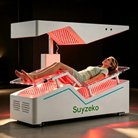 Lit de relaxation profonde à gravité zéro avec thérapie par lumière rouge, corps entier, 660 nm 850 nm, photobiomodulation infrarouge pour salon de beauté et bien-être