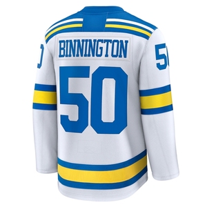 Cosido St. Louis Hockey Jersey Azul #63 Jake Neighbors #50 Binnington Jersey Hockey uniforme - Product Image 6