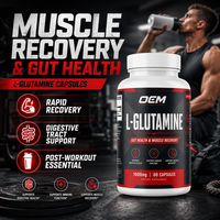 Capsules de L-Glutamine 1000mg en Gros (OEM/ODM) – Favorise la Santé Intestinale et la Digestion, Complément pour la Récupération Musculaire, Végétalien, Sans OGM, en Vrac