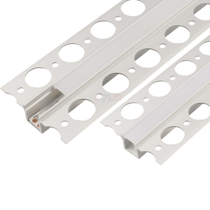 Personnaliser 12*13mm anodisé 6063 T5 profilés en aluminium extrudé conception de ligne moderne avec corps perforé PC couverture profilé en alliage - Product Image 1