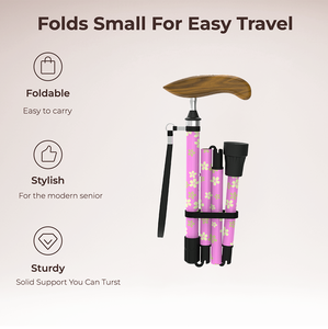 Bastones de Caminar Ligeros para Adultos, Bastón Plegable de Fibra de Carbono para Personas Mayores, Gran Capacidad de Carga, Personalizable - Product Image 4