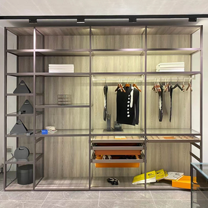 Juego de Dormitorio Moderno Personalizado, Isla Central Plegable, Accesorios Minimalistas, Espejo Metálico, Puertas de Vidrio, Aluminio, Smart Workshop - Product Image 1