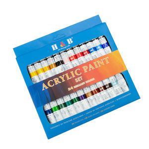 Ensemble de 24 tubes de peinture acrylique de couleurs <span class=keywords><strong>pour</strong></span> l'art des enfants sur papier de verre de toile Capacité de 12ml - Product Image 2