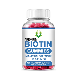 Hot Selling Premium Biotin Gummies Adult Healthcare <b>Supplement</b> Strawberry Flavored to Support Clear Skin and Immune System - Product Image 1