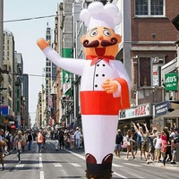 Agitant la main Chef ballon bon prix gonflable agitant cuisinier air danseur pour Restaurant