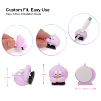 Adhesivo de alta calidad Mini silicona portátil sala de estar Cable organizador Clip con logotipo personalizado aparato Cable soporte Clips
