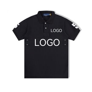 Kaos Polo Pria Kasual Katun RL Berkualitas Tinggi Bordir Lengan Pendek Model City POLO-shirt Dapat Disesuaikan dengan Logo Huruf - Product Image 1