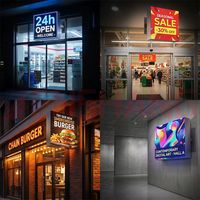 Pantalla LED Digital de Señalización Comercial de 32 Pulgadas, Resolución 4K 1920x1080, IP33, para Restaurantes, Tiendas Minoristas, Reproducción de Publicidad