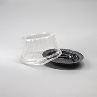 Conteneur à gâteau transparent de qualité alimentaire pour animaux de compagnie, 4 pouces, avec couvercle, boîte à gâteau jetable, conteneur à tranches de gâteau en plastique transparent