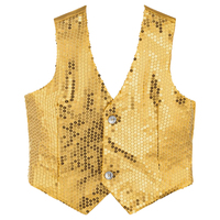 Gilet à paillettes 100 % polyester pour enfants, paillettes haute densité de 3 mm, gilet de performance pour garçons et filles, doublure intérieure anti-boulochage