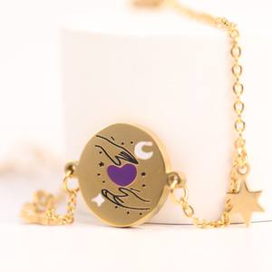 سوار جديد بتصميم عصري بسيط مطلي بالذهب على شكل بطاقة التارو للسيدات والفتيات، مجوهرات إبداعية - Product Image 5