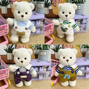 Vêtements pour poupée Lina Bear en peluche 15cm 20cm, ensemble de vêtements et accessoires, ensemble pantalon à bretelles, <span class=keywords><strong>chemise</strong></span> décontractée, style mignon - Product Image 2
