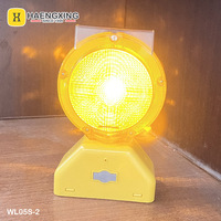 Precio de fabricante ámbar tipo C recargable USB carretera tráfico barricada intermitente LED lámpara de advertencia Solar