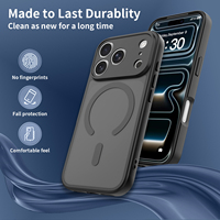 Coque de téléphone magnétique mate de luxe à toucher soyeux, compatible aimant, antidérapante, design minimaliste, protection premium pour iPhone 17 Pro Max