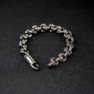 Pulsera de Acero de Titanio con Cabeza de Esqueleto, Estilo Retro, Moda Coreana, Joyería Personalizada para Hombre - Product Image 2