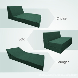 Matelas pliable en quatre parties 188 cm x 71 cm en mousse haute densité, chaise-lit pliable, tapis tatami pour usage domestique - Product Image 5