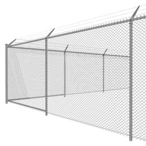 8 ft 11 Gauge mạ kẽm Chuỗi liên kết hàng rào duy nhất 3 Strand barb dễ dàng lắp ráp Swing cổng nông nghiệp vườn thép PVC tráng 3D - Product Image 2