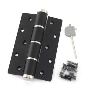 Hydraulic Hinges For Hidden Doors 180 Degree Black Aluminum Alloy Automatic Closing Damping Door Closers - Product Image 1