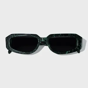 Yeetian Famous Brands Designer Eye Glasses New OEM Fashion Green Pearl Marble Frame Acetate Sunglasses