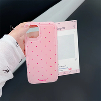 Coque de téléphone coréenne mignonne à pois couleur macaron pour iPhone 17 Air 16 15 14 13 12 Pro Max – Housse souple anti-choc tendance et esthétique