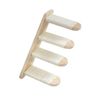 Étagère à chat murale en sisal en bois jouets étape d'escalade de chat personnalisée pour sauter le griffoir de chat