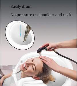 Plateaux de shampooing gonflables avec pompe de gonflage à tube Bassin de lavage de cheveux mobile sans déversement pour les personnes âgées handicapées enceintes blessées - Product Image 4