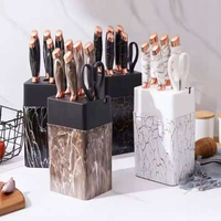 Ensemble d'accessoires de cuisine 7 pièces avec revêtement antiadhésif, ensemble de couteaux 7 pièces, outils de pâtisserie, ensemble d'ustensiles de cuisine avec seau de rangement