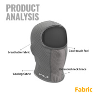 Masque facial WRELS, respirant, anti-transpiration, protection solaire, balaclava, protection UV, masque intégral, séchage rapide, doublure de casque de moto