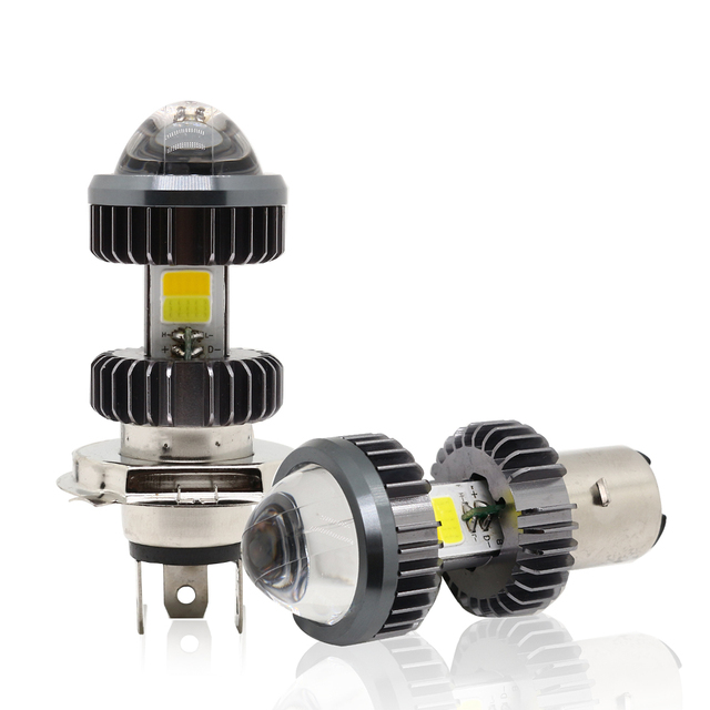Super Bright 9-80v Motorcycle H4 BA20D H6 Led Headlamp High Low Beam White Yellow Motorcycle Led Lights Headlight Bulbs
