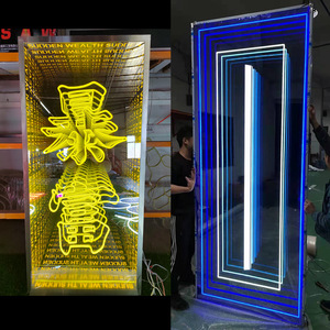 Miroir tunnel infini multicouche sur mesure, réglable, monochrome, avec interrupteur tactile et changement de couleur - Product Image 3