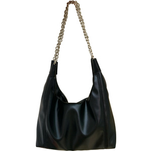 Bolso Tote Estilo Coreano con Cadena, Negro, Cuero Suave, Cierre Magnético, Bolso de Hombro para Mujer, Uso Diario - Product Image 5