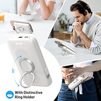 Banque d'alimentation sans fil magnétique 10000mAh PD20W, chargeur portable 15W, câbles intégrés pour iPhone/iWatch, utilisation quotidienne, batterie polymère au lithium