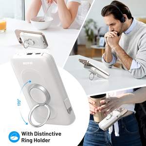 Banco de Energía Magnético Inalámbrico de 10000 mAh con PD20W, Cargador Portátil de 15W con Cables Integrados para <span class=keywords><strong>iPhone</strong></span>/iWatch, <span class=keywords><strong>Batería</strong></span> de Polímero de Litio para Uso Diario - Product Image 5