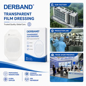 Pansement adhésif médical stérile transparent DERBAND 10cm <span class=keywords><strong>x</strong></span> 12cm, imperméable, pour fixation de cathéter IV, 30 pièces/boîte - Product Image 6