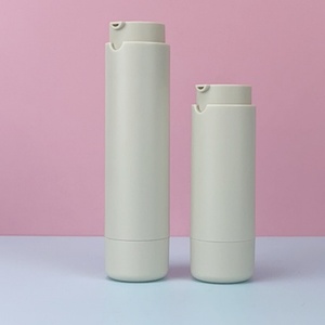 Round Vacuum Foundation Serum Grey White Airless <b>Pump</b> <b>Bottle</b> 30ml 50ml Rotating Twist Cosmetics Skincare - Product Image 4