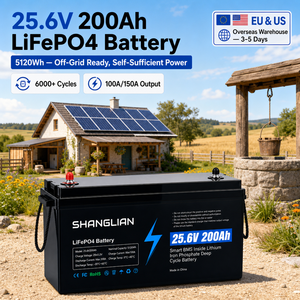 Batterie de stockage d'énergie LiFePO4 25,6V 200Ah 5120Wh avec BMS intégré CAN RS485, 6000 cycles, garantie 3 ans, entrepôt Pologne - Product Image 6