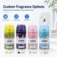 Diffuseur de parfum d'ambiance mural automatique réglable à piles pour toilettes et salons