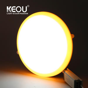 Panel de luz ajustable Keou 9W-36W RGB + CCT de doble color bicolor LED 4000K 3000K 6500K PC cuadrado ROHS SAA EMC certificado - Product Image 5