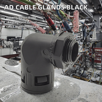 Presse-étoupe en nylon noir AD10 AD13 AD15.8 AD18.5 AD21.2 AD25, protection IP68, démontage rapide, filetage G
