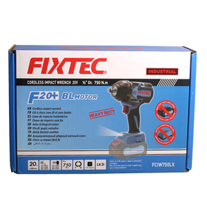 Clé à chocs sans fil FIXTEC 20V sans balais 400/600/750 Nm pour réparation automobile intensives, ensemble de couple FCIW750LX-4 sans fil - Product Image 6