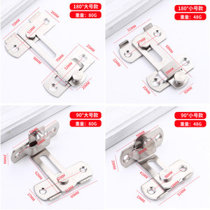 Stainless Steel <b>Door</b> Latch 90/180 Degree Thickened Industrial Design For <b>Barn</b> Sliding <b>Doors</b> Right Angle Bolt <b>Lock</b> - Product Image 2