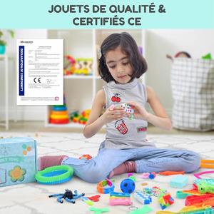 Durable 44pc Crochet Fidget Keycap Nuit Utilisation LED Arc-En-Ciel Gyro Ball Sécurité Porte-clés Clicker Nouveauté Gag Jouet Spinner Porte-clés - Product Image 5