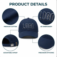 Gorra de Béisbol Personalizada de Alta Calidad con Bordado 3D en Algodón y Gamuza para Hombre, Lavado Ácido, 6 Paneles, Gorra Deportiva