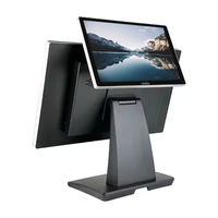 Système de point de vente avec écran tactile de 18,5 pouces, caisse enregistreuse numérique, écran LCD, support, borne de paiement, accepteur de monnaie, Windows 10, Full HD