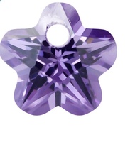 Batu Zirkon Merah Ungu Muda Bentuk Bunga Plum Pentagonal Lubang Tunggal