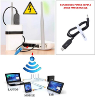 Câble Convertisseur Wi-Fi vers Powerbank, USB DC 5V 12V avec Amplificateur, Cordon de Rechargement pour Caméra, Blindage Tressé pour Routeur Wi-Fi, Modem, Ventilateur et Haut-Parleur