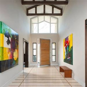 Portes électriques personnalisées en bois monogrammé robuste à vue complète avec certification pour verger - Product Image 2